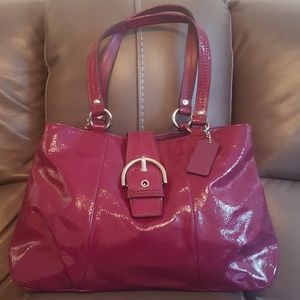 Soho Patent Leather Plum Carryall